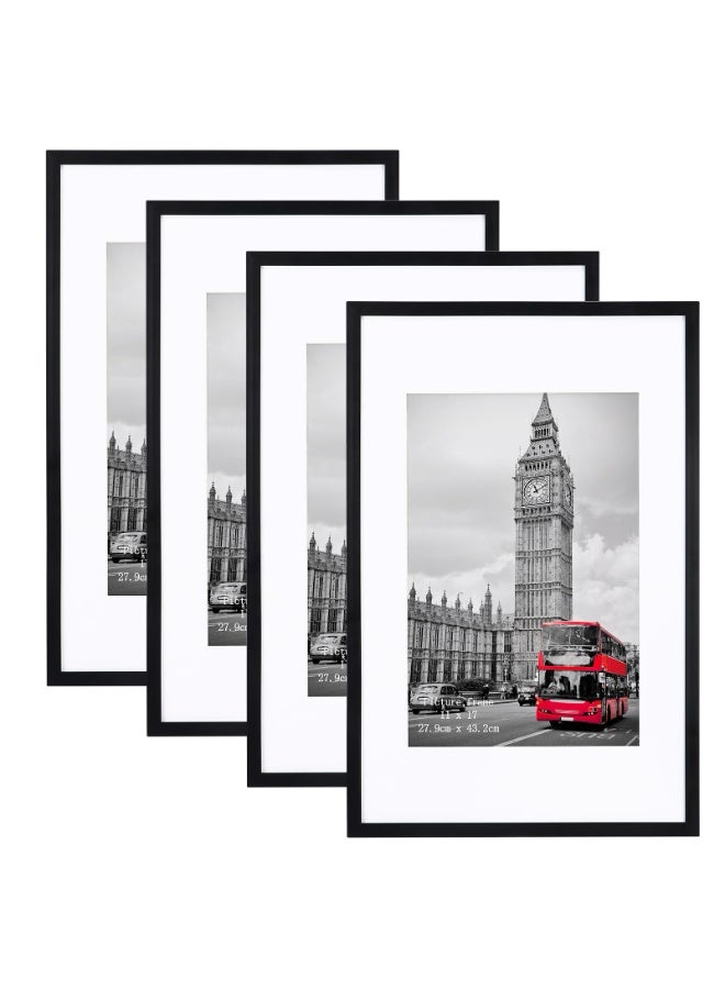 Bukela 4PCS Picture Frame Set, for Wall or Tabletop with Gasket Display Wall Photo Frame, Desktop Photo Frame - Image 1